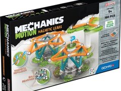 Set de constructie cu piese magnetice, GEOMAG MECHANICS MOTION MAGNETIC GEARS, 160 piese